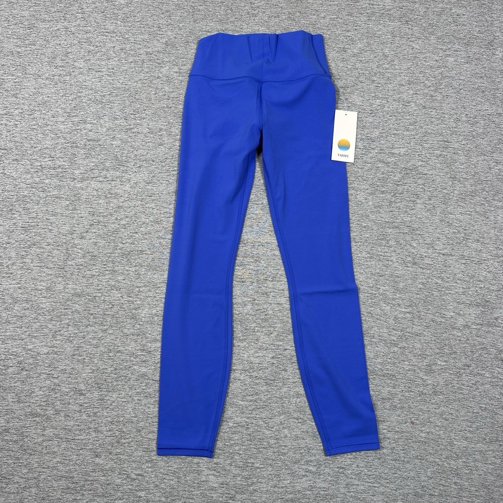 Vuori All The Feels Leggings Womens XS Blue Performance Stretch Active NEW